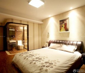 90平米小户型浪漫的主卧室卫生间装修效果图 现代家装风格