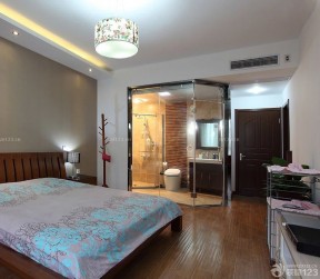 90平米小户型浪漫的主卧室卫生间装修效果图 简约家装