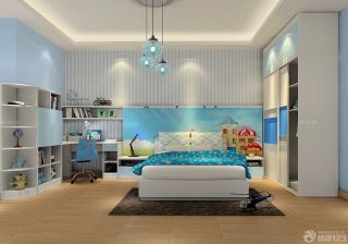  小户型韩式卧室床的摆放装修效果图