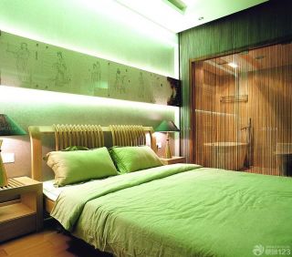 两室两厅家装90平米小户型浪漫的主卧室卫生间装修效果图