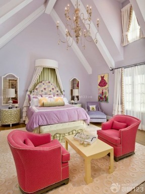 90后女生卧室图片 美式别墅设计