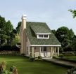 小美式风格木屋别墅屋顶绿瓦设计图片