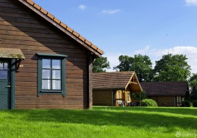 农村木屋别墅 木质墙面装修效果图片