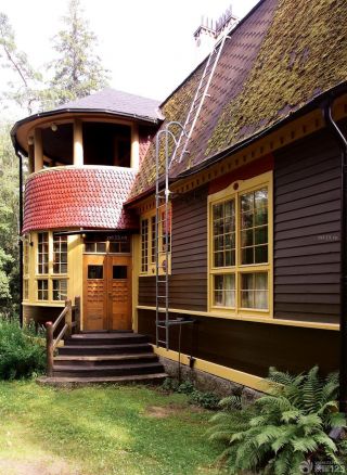 美式古典木屋别墅装修效果图片欣赏