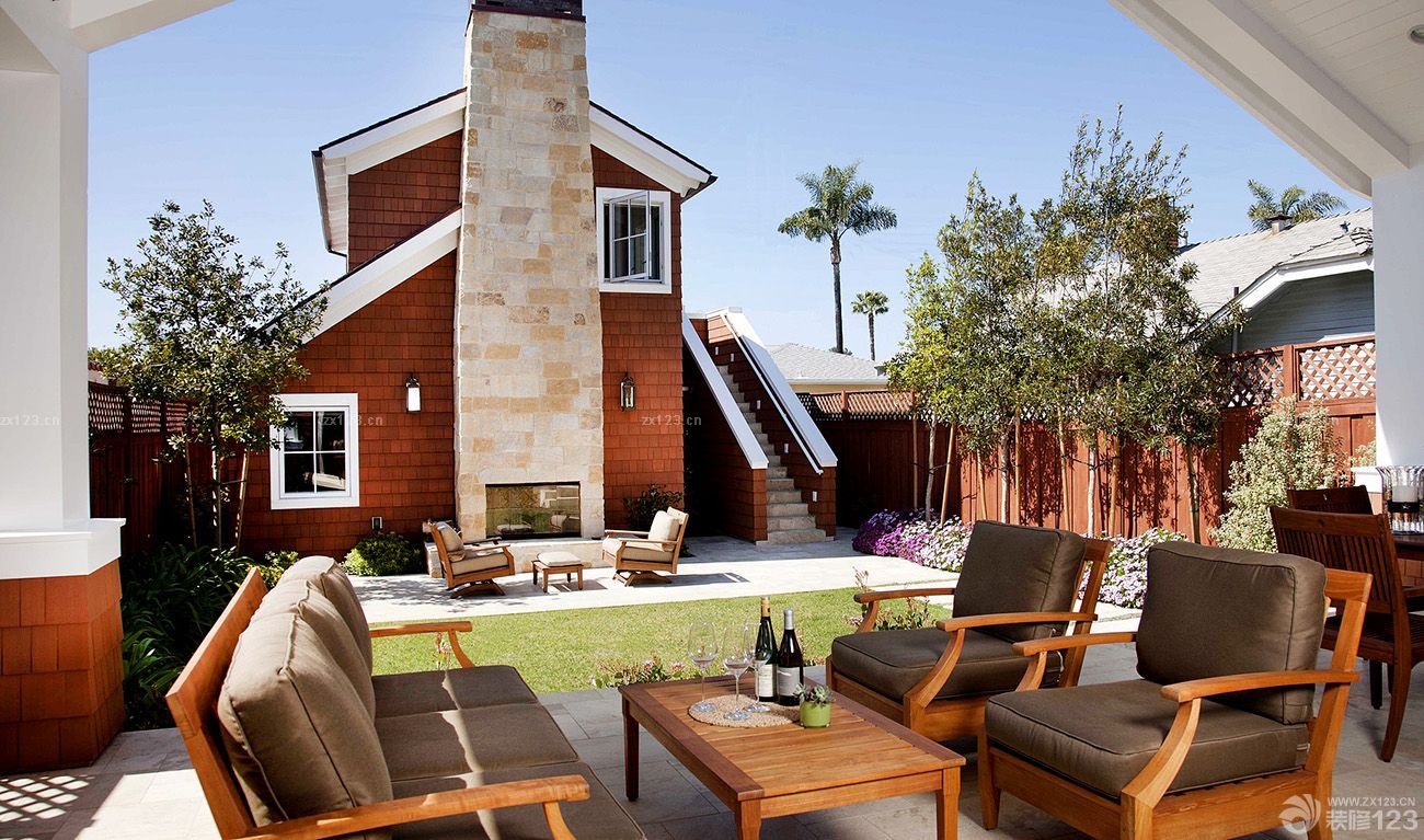 小别墅庭院家庭休闲区装修设计效果图