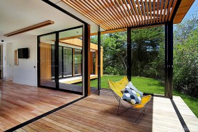 现代时尚小别墅庭院绿化设计效果图