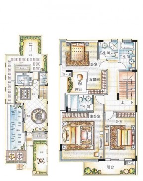 最新两层自建别墅设计平面图