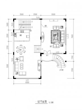 两层私人别墅设计平面图 