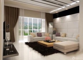 长方形客厅组合沙发装修效果图片