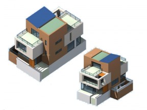 萨伏伊别墅模型 两层半小别墅图片