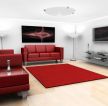 房子客厅红色沙发装修设计图片大全80平