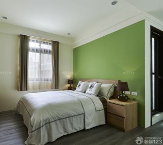 小户型家装卧室纯色壁纸装修效果图片