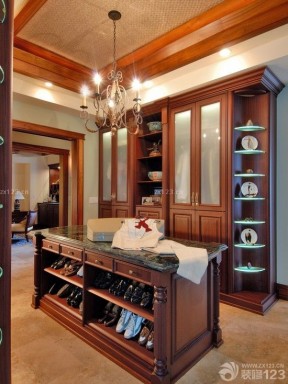 美式古典风格房屋室内鞋柜装修效果图大全2014图片