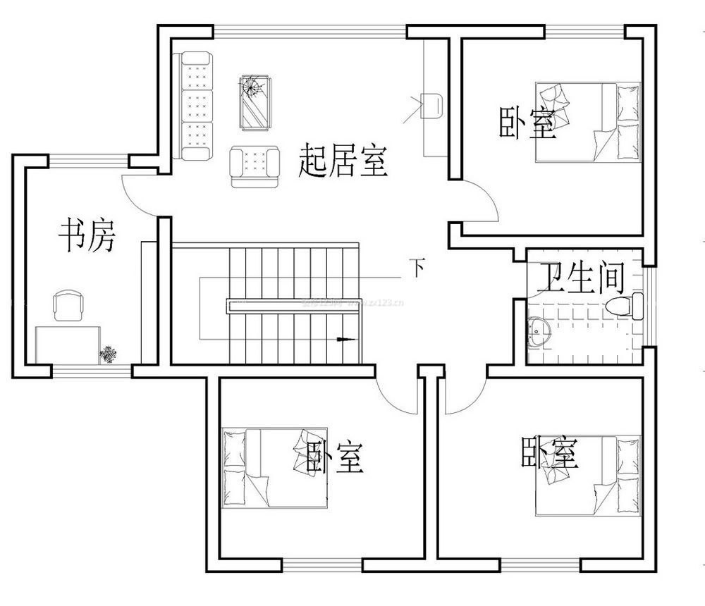 一百平米房子设计图图片