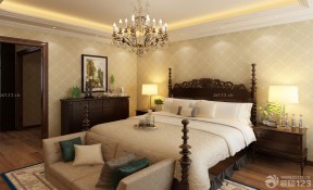 欧式卧室设计效果图 四柱床装修效果图片