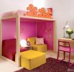 简约小户型儿童房间实木高低床装修图片