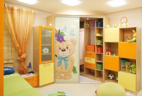 小户型儿童房间装修 儿童房衣柜设计