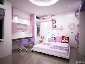 小户型儿童房间装修 卡通壁纸装修效果图片