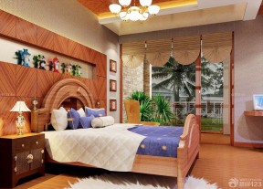 乡村别墅图片欣赏 木质背景墙装修效果图片