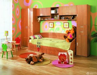 小户型儿童房间实木家具装修图片