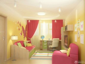 唯美小户型儿童房间黄色墙面设计样板大全