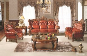 古典玫瑰园别墅组合沙发装修效果图片