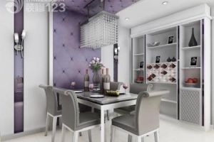 郑州三居室装修设计:130平米的浓浓紫色复古风格