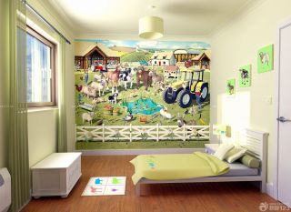 可爱小户型儿童房间装饰画装修实景图