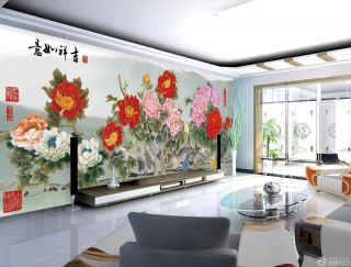 客厅中式壁画图片