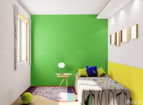 交换空间小户型设计 绿色墙面装修效果图片