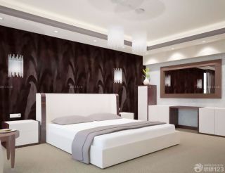 卧室床头背景墙装修效果图三室两厅现代简约