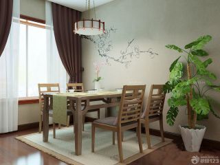 中式餐厅设计装修效果图三室两厅