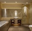 现代酒店卫生间玻璃淋浴房装修效果图