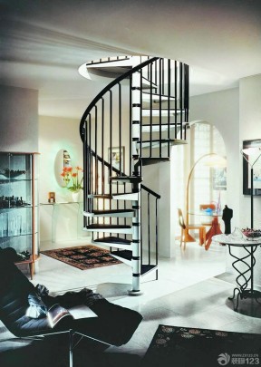 金属楼梯装修效果图片 后现代家装效果图
