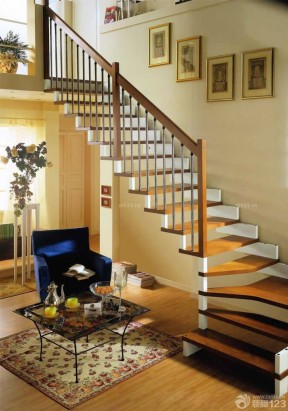 金属楼梯装修效果图片 现代客厅效果图
