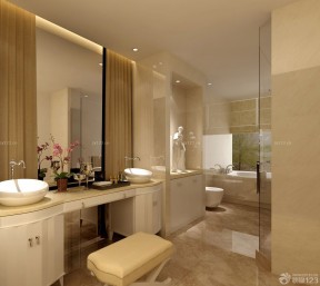酒店卫生间装修效果图 浴室柜装修效果图片