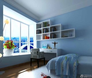 现代小户型卧室飘窗装修效果图片