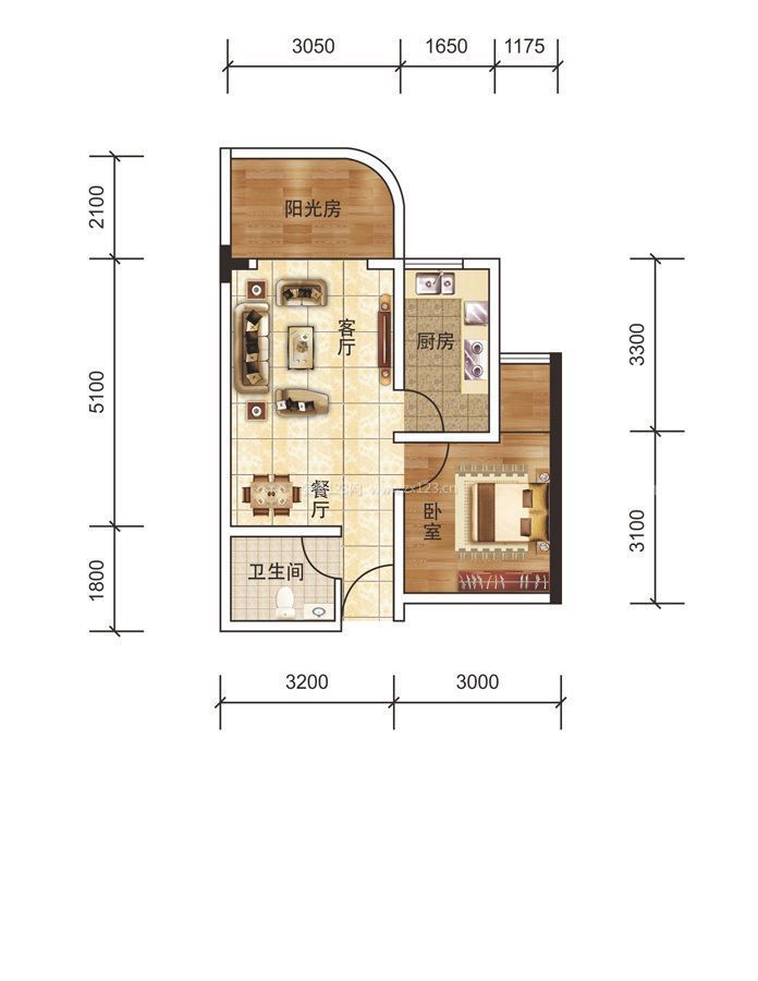 50平米小户型房子室内设计平面图