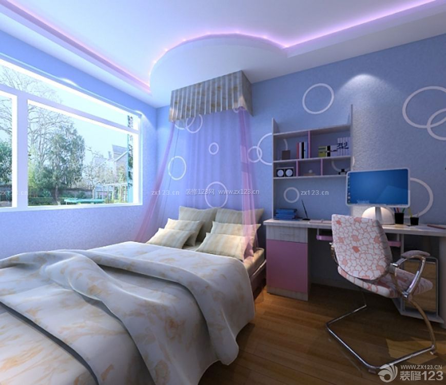 特色家装硅藻泥背景墙设计装修效果图片儿童卧室