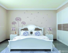 硅藻泥背景墙效果图片卧室 欧式风格装修