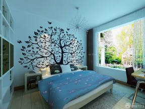 硅藻泥背景墙效果图片卧室 现代风格装修