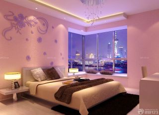 2023特色现代风格硅藻泥背景墙装修效果图片卧室