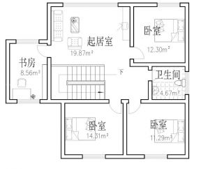 乡村三室小别墅设计图纸