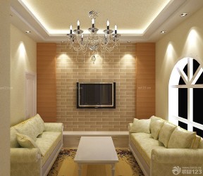 客厅电视硅藻泥背景墙效果图 小客厅装修