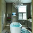 现代风格白色浴缸装修效果图片
