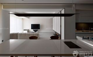 黑白风格客厅电视墙造型效果图