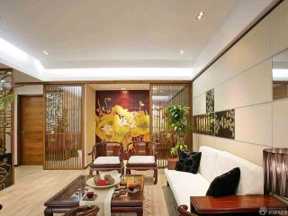 温馨客厅中式实木沙发装修效果图三室两厅100
