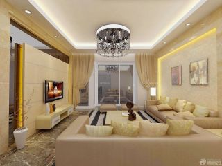 最新家庭客厅沙发摆放装修效果图三室两厅欧式