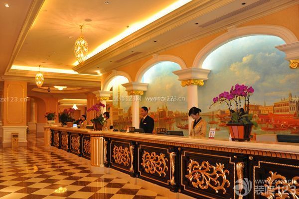 宁波酒店装修设计——总台 宁波酒店装修设计——总台
