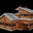 中式小型木屋别墅装修设计效果图
